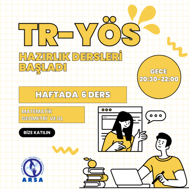 ARSA Association's TR-YÖS exam preparation classes started